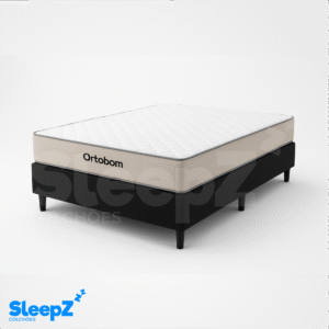 Conjunto Box Casal Ortobom Robust Dupla Face + Base – 138x188x65cm