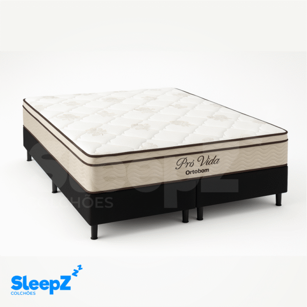 Conjunto Box Queen Ortobom Pró Vida SuperPocket + Base – 158x198x73cm